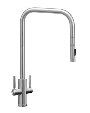 Waterstone Two Handle Fulton Modern Extended Reach PLP Faucet - Toggle Sprayer