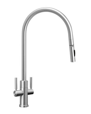 Waterstone Two Handle Modern Extended Reach PLP Pulldown Faucet - Toggle Sprayer