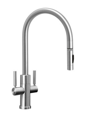 Waterstone Two Handle Modern PLP Pulldown Faucet -Toggle Sprayer