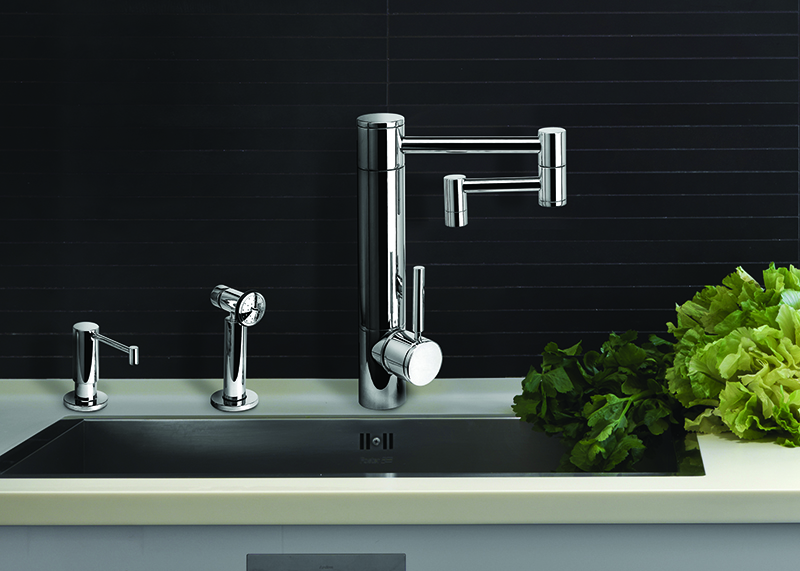 Hunley Kitchen Faucet - 12" Articulated Spout